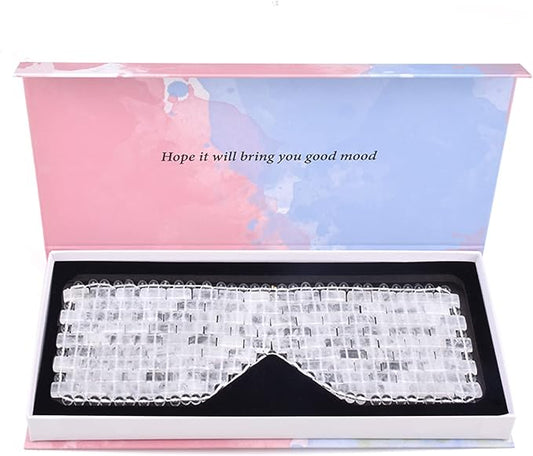 Jade eye mask clear quartz