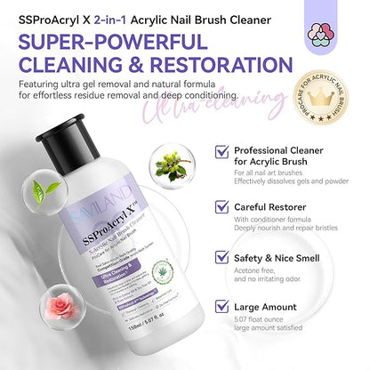 SAVILAND Acrylic Nail Brush Cleaner: