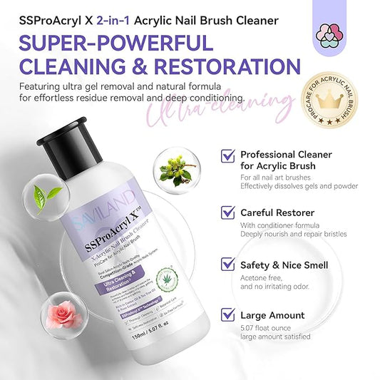 SAVILAND Acrylic Nail Brush Cleaner: