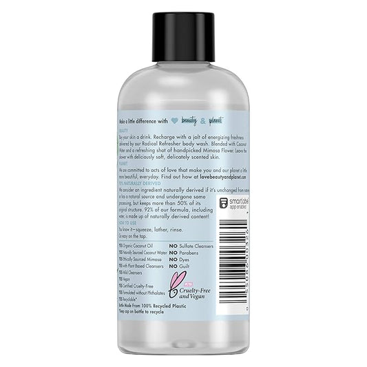 Love Beauty And Planet Vegan Body Wash Coconut Water & Mimosa Flower- Travel Size 3 oz, 12 Pieces