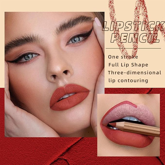 12PCS Matte Lip Liner Set,Waterproof Lipstick Liner Slim,High Slim,High