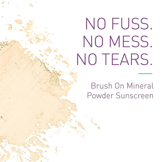 BOB KIDS SPF 30 Brush On Mineral Powder Sunscreen, Broad Spectrum Protection, Water Resistant 80 Mins, Fragrance Free, Easy to Apply for Kids & Babies, Mfg in USA, 2-Pack
