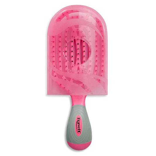 NuWay U.S. Patented Vented TravelC for All Hair Types is Hair Dryer Safe (Hot Pink)
