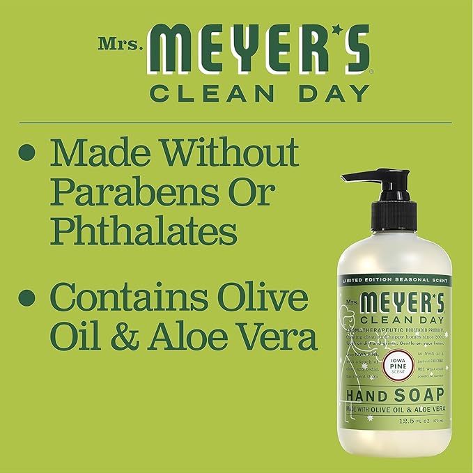 Mrs. Meyer's Clean Day Liquid Hand Soap Iowa Pine, 12.5 Fl Oz (Pack of 2)