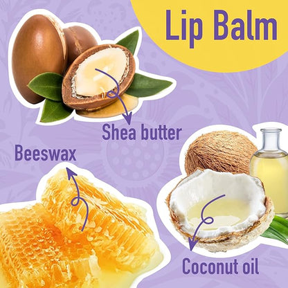 AZEN 24 Pack Lip Balm, Natural Lip Balm Bulk, Moisturizing Lip Balms for dry cracked lips