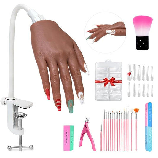 Nail silicone practice hand for