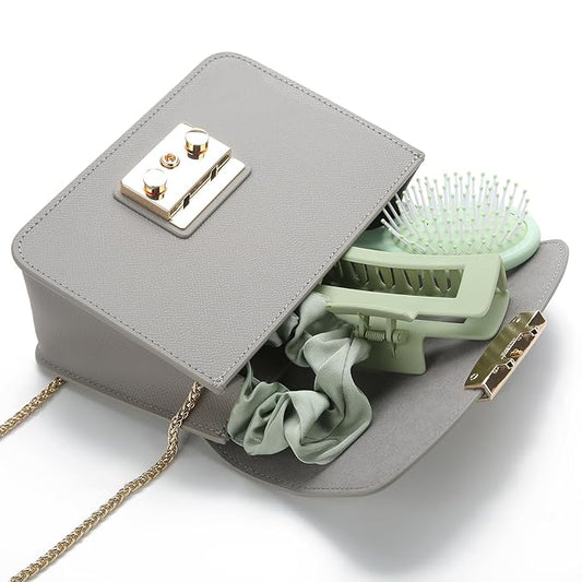 Bridesmaid Proposal Gifts 8pcs Mini Travel Brush bachelorette party accessories Cute hair Brush for Wedding Party Favors for Wedding Party Favors (White&Sage Green, 12pcs)