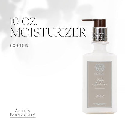 Antica Farmacista Body Moisturizer - Moisturizing Scented Lotion - Premium Body Moisturizer - Luxury Gift for Women & Men - Hand & Skin Hydration - Acqua Body, 10 Fl Oz