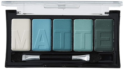 L.A. COLORS 5 Color Matte Eyeshadow Palette, Teal Argyle CEM477