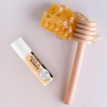 Dionis Goat Milk Skincare Milk & Honey Holiday Lip Balm Gift Set - Beeswax, Shea Butter & Coconut Oil Lip Care Products Made in The USA - Cruelty Free Lip Moisturizer for Chapped Lips, 0.28oz 3 Pack