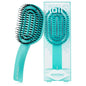 MOYOKO Detangler Brush for Curly Hair, Thick, Straight - Ergonomic Curved Detangling Hair Brush for Women, Girls, Prevents Breakage, Detangle Shower Hairbrush for Wet & Dry Hair (Turquoise)