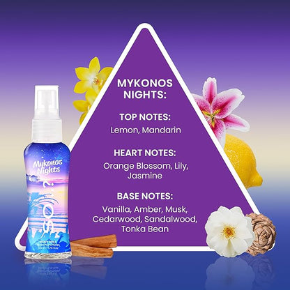 So...? Escapes Body Mist Set - Perfumes for Women - Everyday Body Spray for Women - Vegan, Cruelty Free Fragrances - Travel Size Gift Set - 4 pcs
