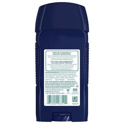 Tom's of Maine Long-Lasting Aluminum-Free Natural Deodorant for Men, North Woods, 2.8 oz. 3-Pack (Packaging May Vary)