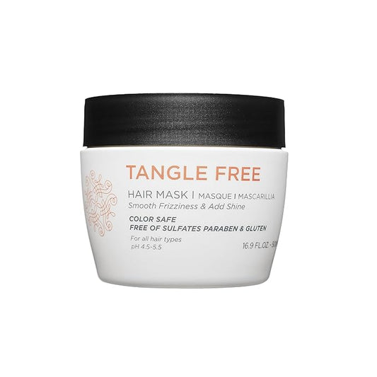 Luseta Tangle Free Hair Mask for Women and Men for Detangling with Keratin and Argan Oil, Color Safe Hair Mask for Curly and Wavy 16.9oz