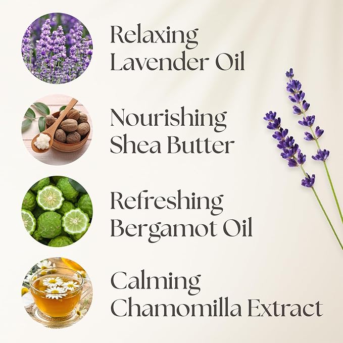 Nurture by Nature RELAX & CALM Spa Kit - Mothers Day Gifts - Spa Gift Baskets For Women, Complete Bath Sets for Women Gift - Lavender Pillow Mist, Bath Salts, Bath Bomb - Self Care Gift Basket