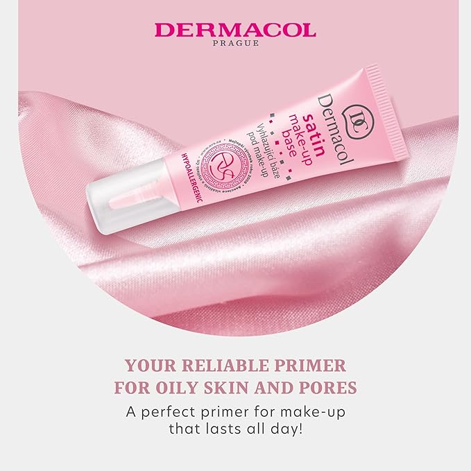 Dermacol - Satin Makeup Base, Matte Face Primer No Preservatives, 10 mL