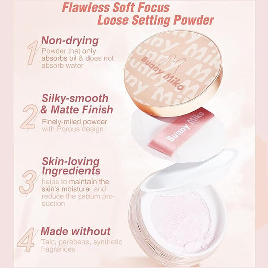Loose Setting Powder Translucent Oil Absorbing Mattifying Blurring Clear White 35 Oz