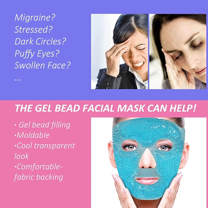 Cold face eye mask ice