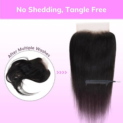 IDN BEAUTY SKINLIKE REAL HD 6x6 Lace Closure Human Hair Straight 16 Inch Bleached Single Knots Ultra-thin HD Lace Closure Virgin Human Hair 0.1 mm Pre Plucked Hairline