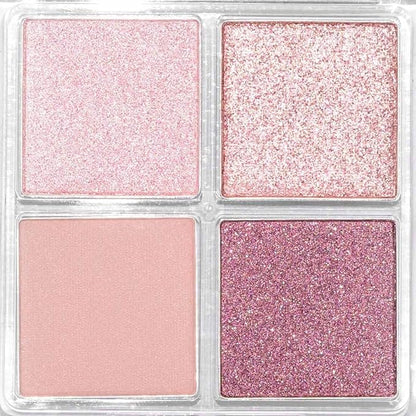 Palladio Eyeshadow Quads Velvety Pigmented Blendable Matte, Metallic & Shimmer Finishes, Creamy Formula, Four Way Quad Eye Shadow Palette, Talc-Free (Girly)