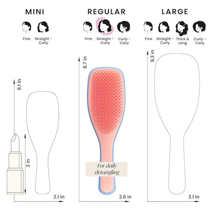 Tangle Teezer Ultimate Detangler Brush for Wet & Dry Hair, Eliminates Knots & Reduces Breakage for All Hair Types, Apricot Blaze