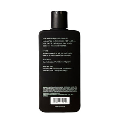 Hawthorne Men's Everyday Conditioner. For Stronger, Smoother, Healthier Hair with Plant-Derived Glycerin. Mint and Eucalyptus Scent. Natural, Sulfate Free, Paraben Free. 2-Pack.