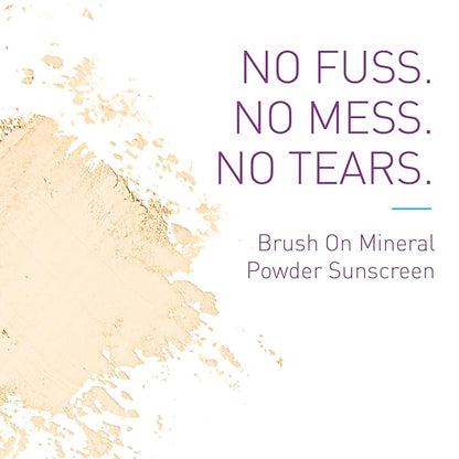 BOB KIDS SPF 30 Brush On Mineral Powder Sunscreen, Broad Spectrum Protection, Water Resistant 80 Mins, Fragrance Free, Easy to Apply for Kids & Babies, Mfg in USA
