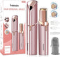 Facial Hair Removal for Women, Painless Womens Facial Hair Remover with 2 Replacement Heads, Lipstick-Sized, USB Rechargeable, Facial Hair Remover for Upper Lip,Chin,Peach Fuzz,Mustache (Pink)