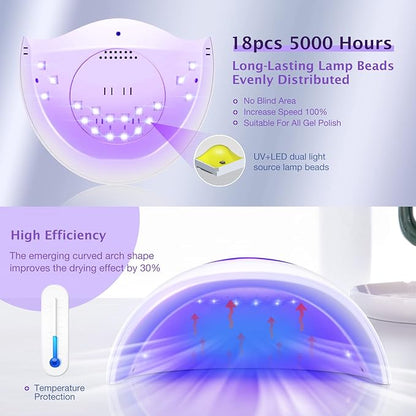 72W UV LED Nail Lamp