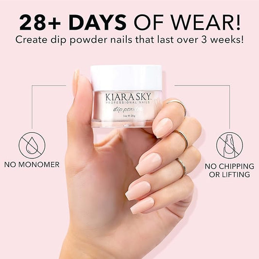Kiara Sky Long Lasting Nail Dip Powder Pink Rag Doll 1 oz