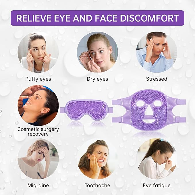 Cooling ice face eye mask