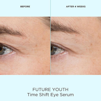 Pacifica Future Youth Time Shift Eye Serum – Peptide Eye Serum for Fine Lines & Dark Circles, Lifting & Firming Under Eye Treatment w/Flora + Peptide-11, Unscented Hydrating Gel for All Skin Types