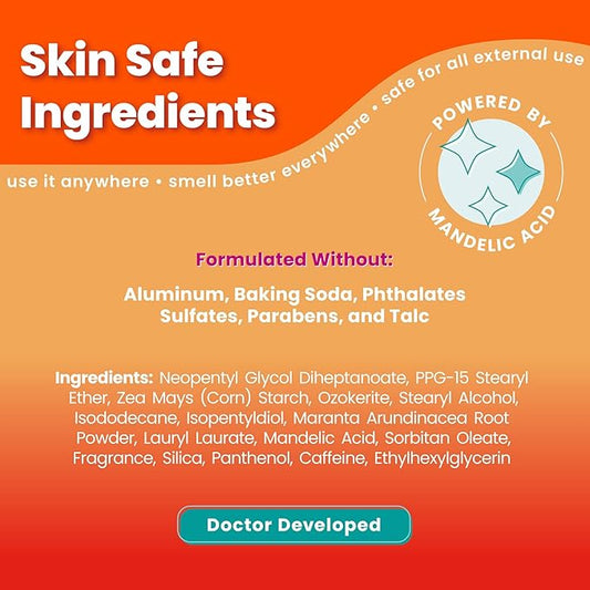 Lume Whole Body Deodorant - Smooth Solid Stick - 72 Hour Odor Control - Aluminum Free, Baking Soda Free and Skin Loving - 2.6 Ounce (Pack of 3) (Clean Tangerine)