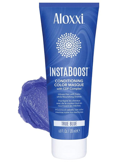ALOXXI InstaBoost Conditioning Color Mask in True Blue, Deposits Blue Color and Deeply Conditions Hair, 6.8 Fl Oz