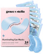 grace & stella Award Winning Under Eye Mask Reduce Dark Circles, Puffy Eyes, Undereye Bags, Wrinkles, Gel Under Eye Patches, Birthday Gifts for Women - Vegan Cruelty-Free Self Care (24 Pairs, Blue)