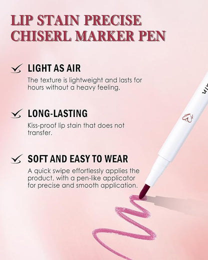 Lip Stain Marker Pen-3Pcs Hydrating Lip Tint Stain Lip