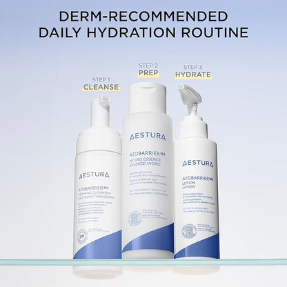 AESTURA ATOBARRIER365 Lightweight Korean Facial Moisturizer Lotion with Ceramides | Fast-Absorbing Hydration, Strengthens Skin Barrier, Suitable for Dry, Normal & Sensitive Skin, 90ML / 3.04 fl. Oz.