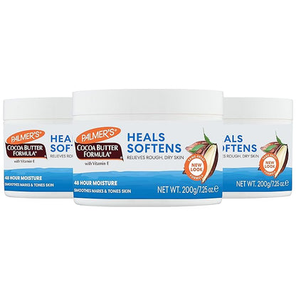 Palmer's Cocoa Butter Formula Daily Skin Therapy Solid Lotion, 7.5 Oz (Pack of 3) Intensive Body Moisturizer with Vitamin E for Extremely Dry & Eczema-Prone Skin, Helps Provide 48-Hour Deep Hydration