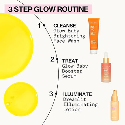Pacifica Glow Baby Brightening Facial Cleanser 5oz – Vitamin C & Glycolic Acid (AHA) Face Wash for Radiance – Daily Cleanser for Anti-Aging Exfoliating for Smooth, Even Glowing Skin Vegan Clean Beauty
