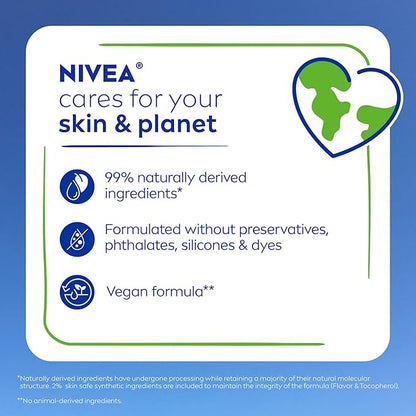 NIVEA Dewy Lip Balm with Hyaluronic Acid, Leaves Visibly Less Noticeable Lip Lines and No Waxy Feel, 0.18 Oz, Pack of 4