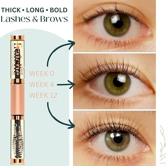 Live Fraiche Organic Castor Oil (4oz) + Filled Mascara Tube, 100% USDA Pure, Cold Pressed, Hexane Free Lash Serum Hair Growth Oil for Eyelashes, Eyebrows, Hair - Brow and Hair Treatment Oil