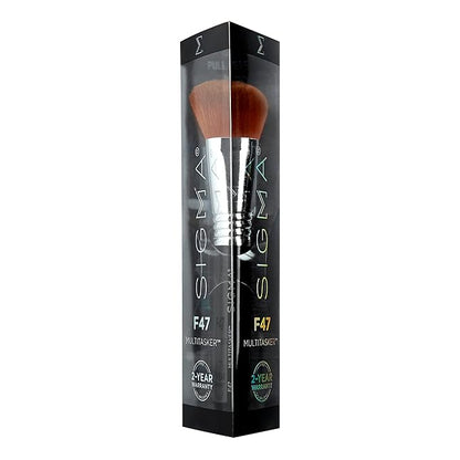 Sigma Beauty F47 Multitasker Makeup Brush – Multi-Use Face Makeup Brush for Blending, Contouring, & Buffing, Use with Foundation, Blush, Bronzer, Contour, or Highlighter (1 Brush)