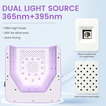 Subay UV Nail Lamp 108W,
