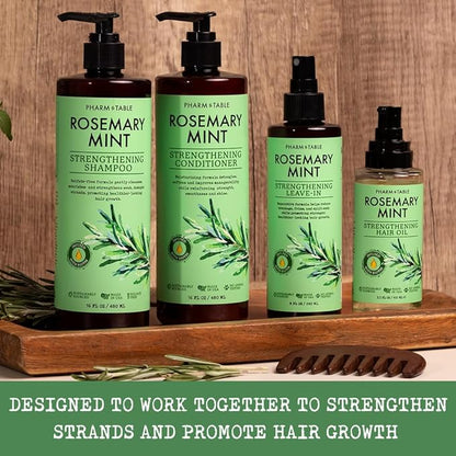 Rosemary & Mint Leave-In Conditioner, Nourishes Dry Hair, Detangles, Soothes & Purifies Scalp, Frizz-Control Formula, 240ml/8 fl oz