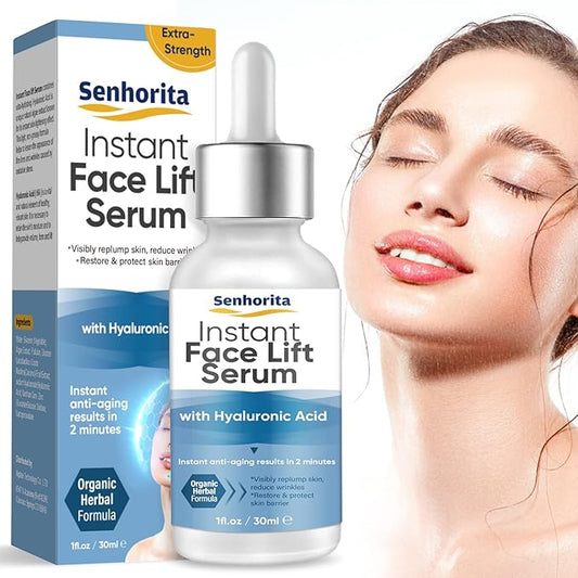 Instant Face Lift Serum, 2-Minute Temporary Skin Lifting & Tightening Serum for Women with Plant Extract, Visibly Firming Loose Sagging Skin for Face and Neck
