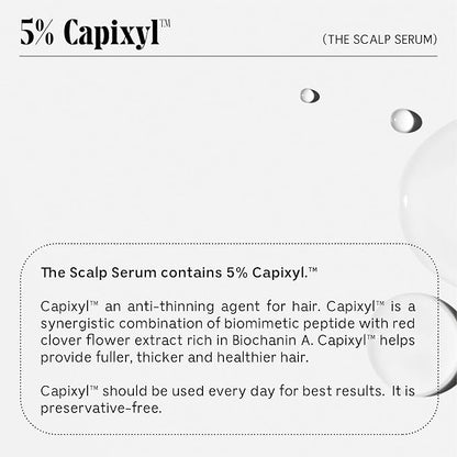 Nécessaire The Scalp Serum. 5% Capixyl™ + 1% Hyaluronic Acid For Fuller, Thicker, Healthier Hair. Fragrance-Free. Approved by the National Eczema Association. 1 fl oz