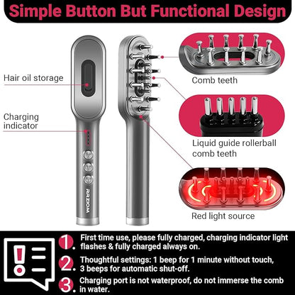 Hair Growth Comb - RRZIOM Red Light Comb for Women and Men