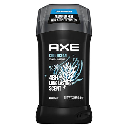 AXE Deodorant Stick for Men Cool Ocean For Long Lasting Odor Protection All Day Fresh Scent Men's Deo, Aluminum Free 3 oz