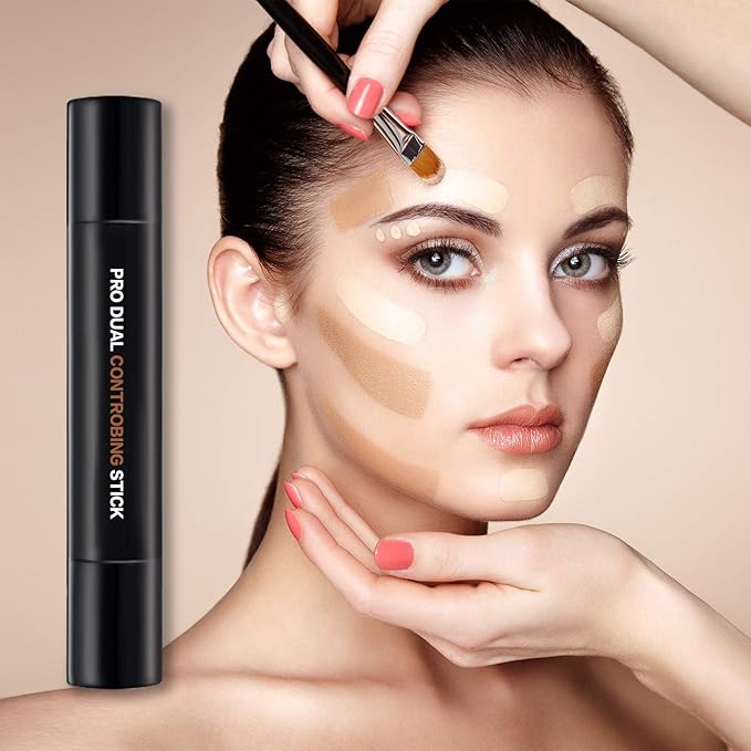 Double-End Contour Highlighter Stick, Face Contour Makeup Contouring