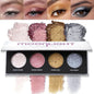 Shiny Shimmer Highlight Eye shadow Palette 4 Colors, Cosmetics Shimmer Eyeshadow Palette, Cruelty-Free and Vegan Formula, Glitter Shimmer Eyeshadow for Professional Makeup Kit (B#), Sparkly02